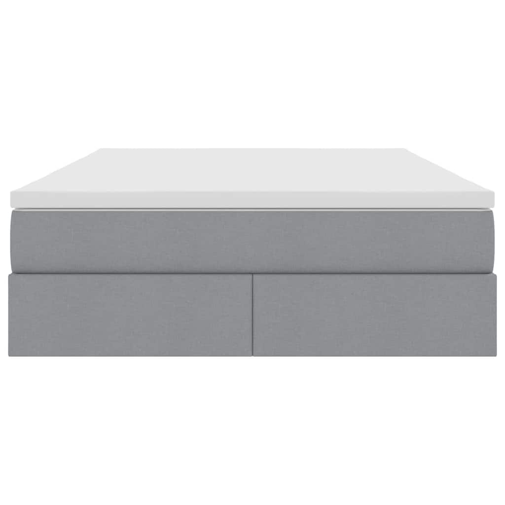 Letto con contenitore e materasso Grigio chiaro 140 x 190 cm | homemem39