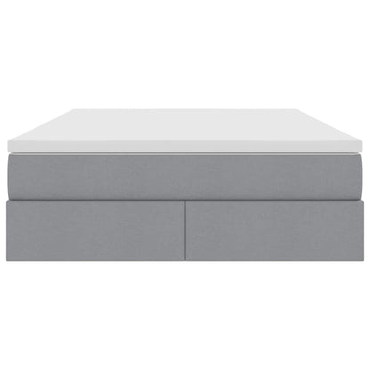 Letto con contenitore e materasso Grigio chiaro 140 x 190 cm | homemem39