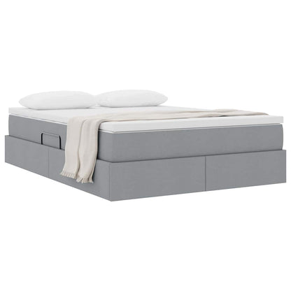 Letto con contenitore e materasso Grigio chiaro 140 x 190 cm | homemem39