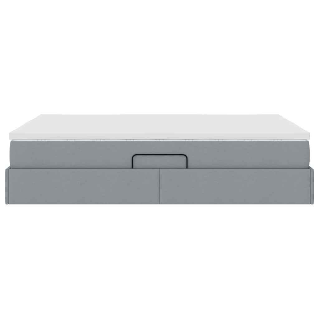 Letto con contenitore e materasso Grigio chiaro 140 x 190 cm | homemem39