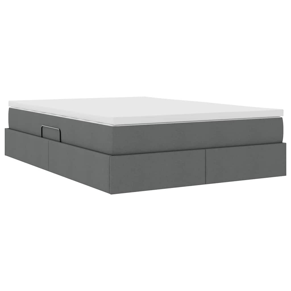 Letto con contenitore e materasso Grigio scuro 140 x 190 cm | homemem39