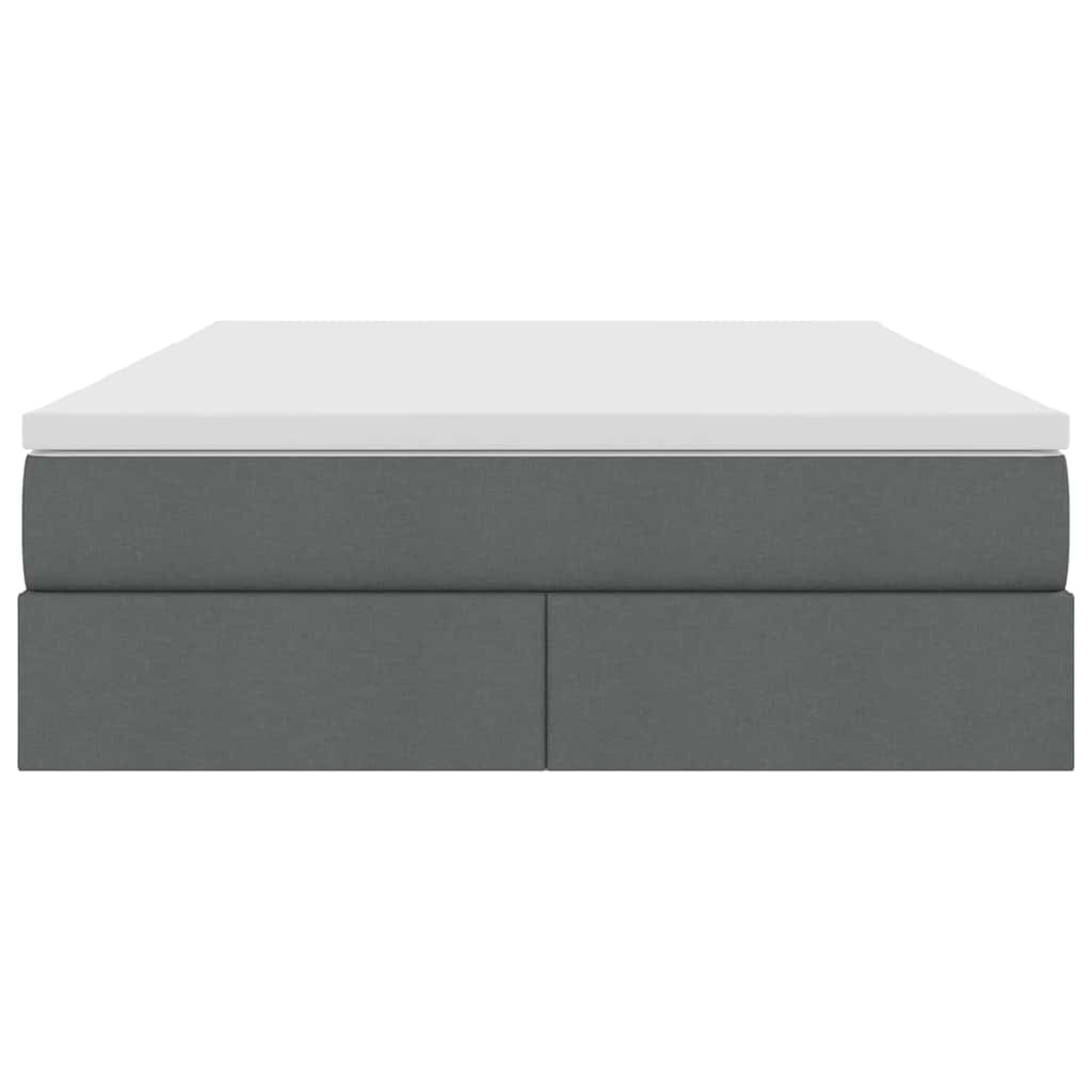 Letto con contenitore e materasso Grigio scuro 140 x 190 cm | homemem39