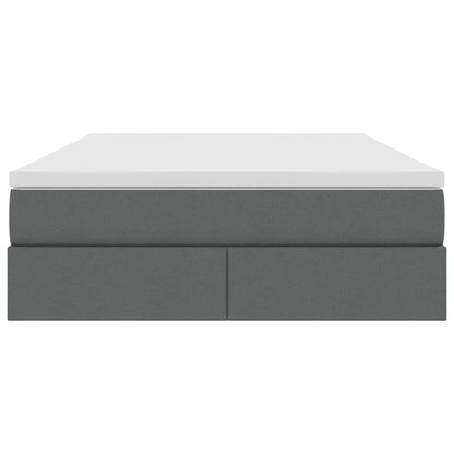 Letto con contenitore e materasso Grigio scuro 140 x 190 cm | homemem39