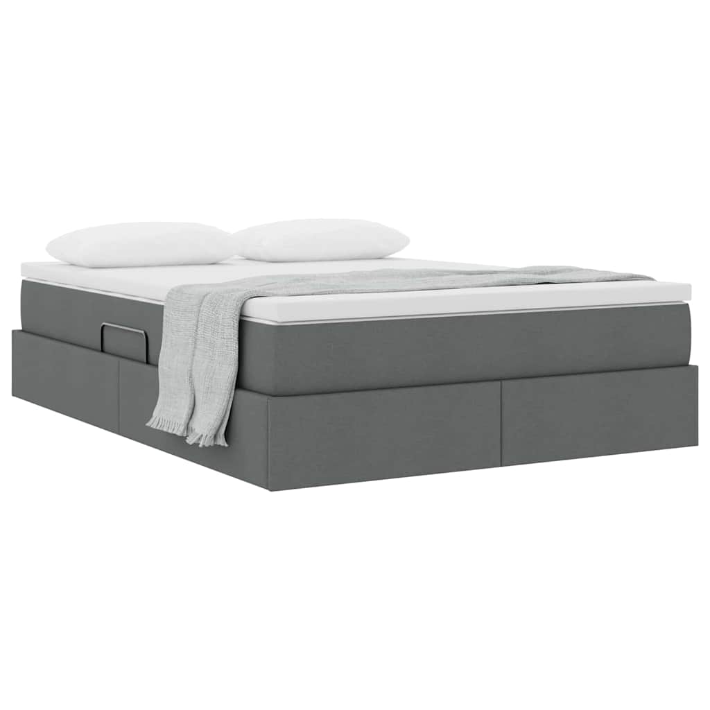 Letto con contenitore e materasso Grigio scuro 140 x 190 cm | homemem39