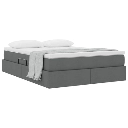 Letto con contenitore e materasso Grigio scuro 140 x 190 cm | homemem39