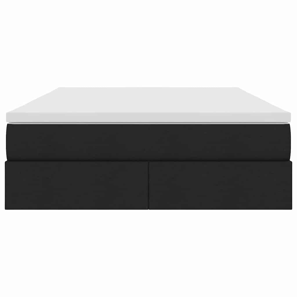 Letto con contenitore e materasso Nero 140 x 190 cm Poliestere | homemem39