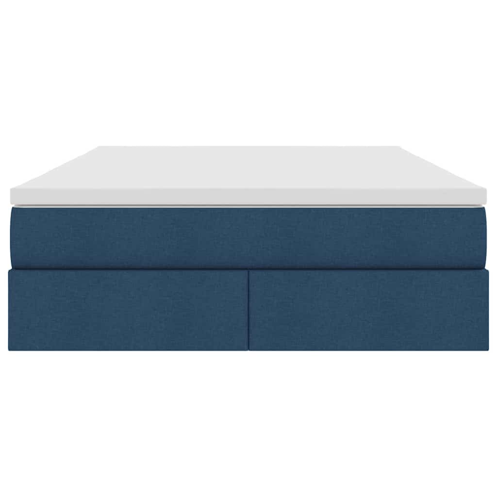 Letto con contenitore e materasso Blu 140 x 190 cm Poliestere | homemem39
