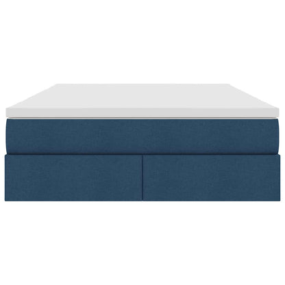 Letto con contenitore e materasso Blu 140 x 190 cm Poliestere | homemem39