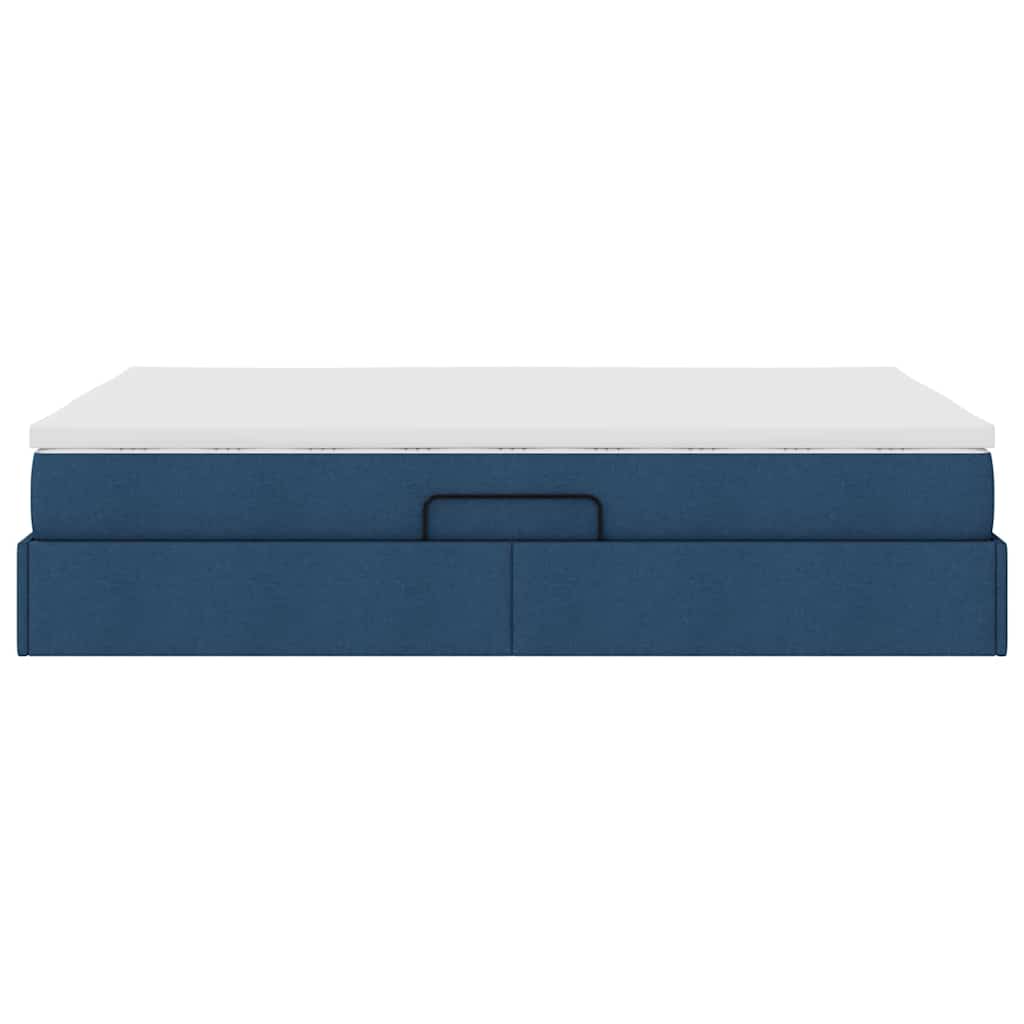 Letto con contenitore e materasso Blu 140 x 190 cm Poliestere | homemem39