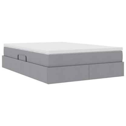 Letto con contenitore e materasso Grigio chiaro 140 x 200 cm | homemem39