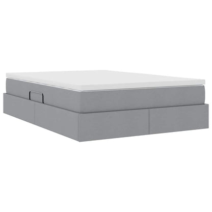 Letto con contenitore e materasso Grigio chiaro 140 x 200 cm | homemem39
