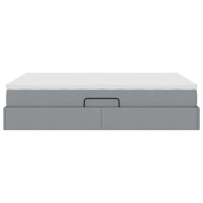 Letto con contenitore e materasso Grigio chiaro 140 x 200 cm | homemem39
