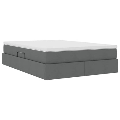 Letto con contenitore e materasso Grigio scuro 140 x 200 cm | homemem39