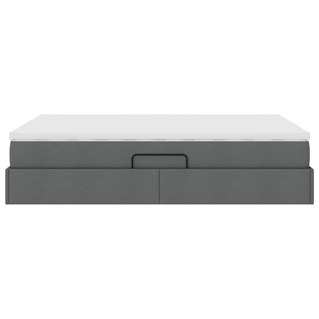 Letto con contenitore e materasso Grigio scuro 140 x 200 cm | homemem39