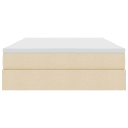 Letto con contenitore e materasso Crema 140 x 200 cm Poliestere | homemem39