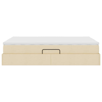 Letto con contenitore e materasso Crema 140 x 200 cm Poliestere | homemem39