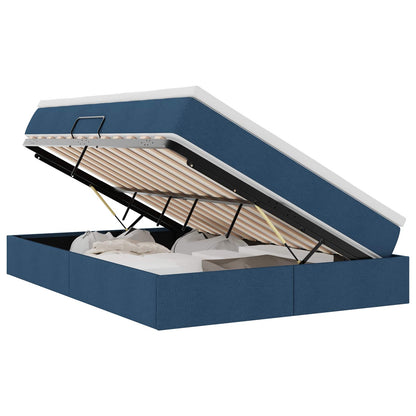 Letto con contenitore e materasso Blu 140 x 200 cm Poliestere | homemem39