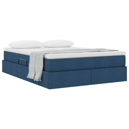 Letto con contenitore e materasso Blu 140 x 200 cm Poliestere | homemem39