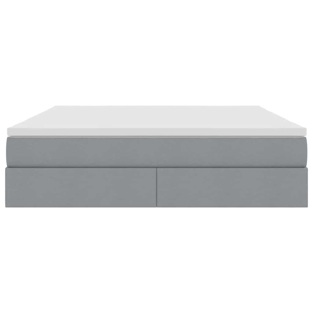 Letto con contenitore e materasso Grigio chiaro 160 x 200 cm | homemem39
