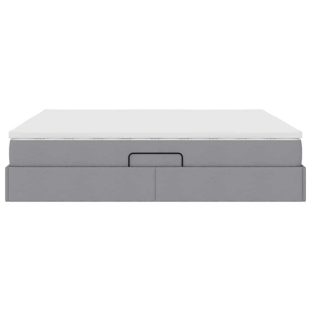 Letto con contenitore e materasso Grigio chiaro 160 x 200 cm | homemem39