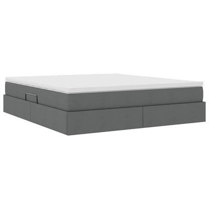 Letto con contenitore e materasso Grigio scuro 160 x 200 cm | homemem39