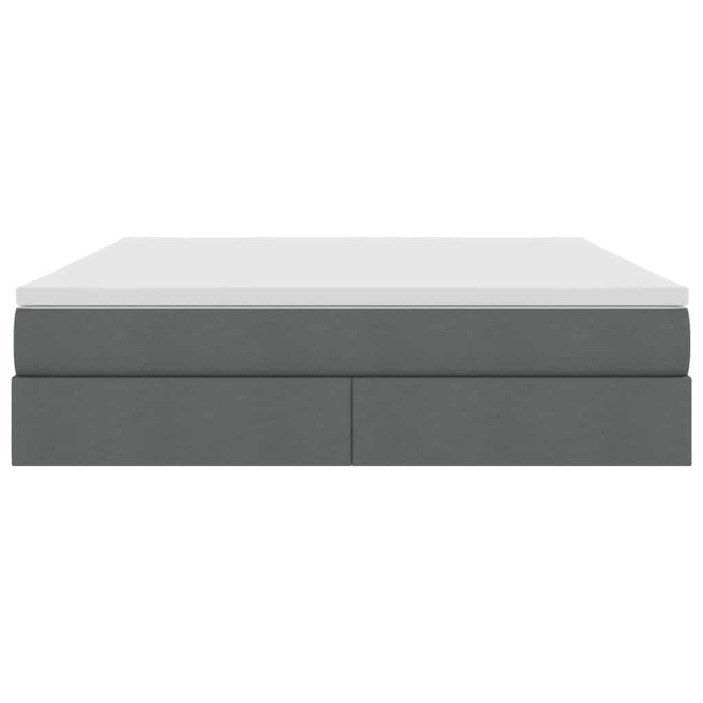 Letto con contenitore e materasso Grigio scuro 160 x 200 cm | homemem39