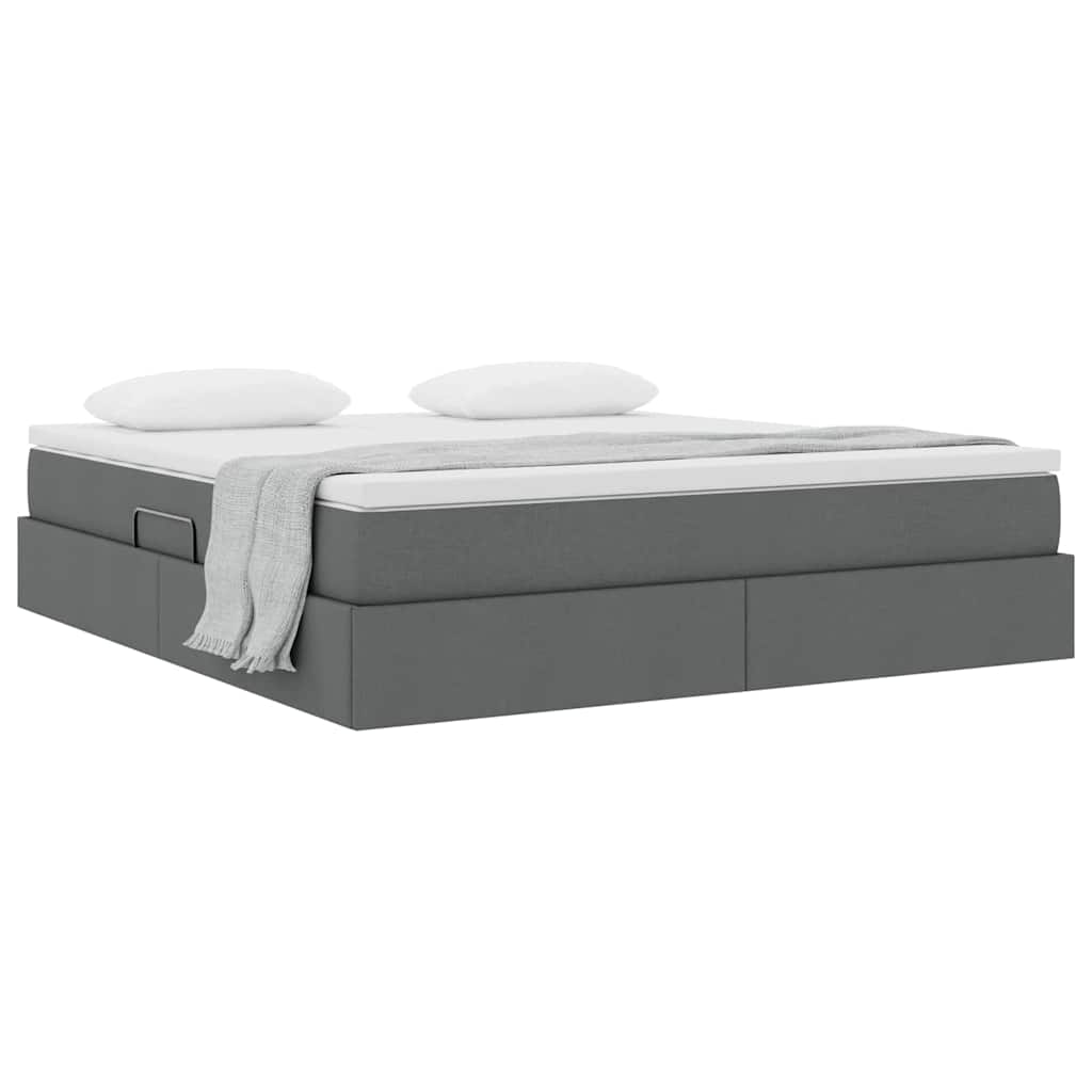 Letto con contenitore e materasso Grigio scuro 160 x 200 cm | homemem39