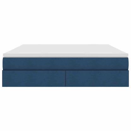 Letto con contenitore e materasso Blu 160 x 200 cm Poliestere | homemem39