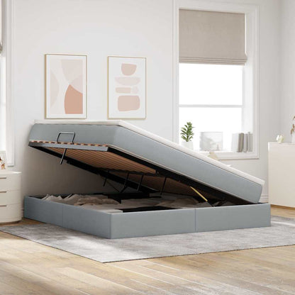 Letto con contenitore e materasso Grigio chiaro 180 x 200 cm | homemem39