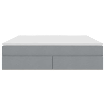 Letto con contenitore e materasso Grigio chiaro 180 x 200 cm | homemem39