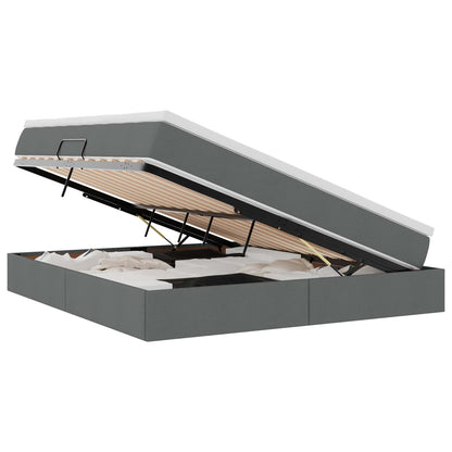 Letto con contenitore e materasso Grigio scuro 180 x 200 cm | homemem39