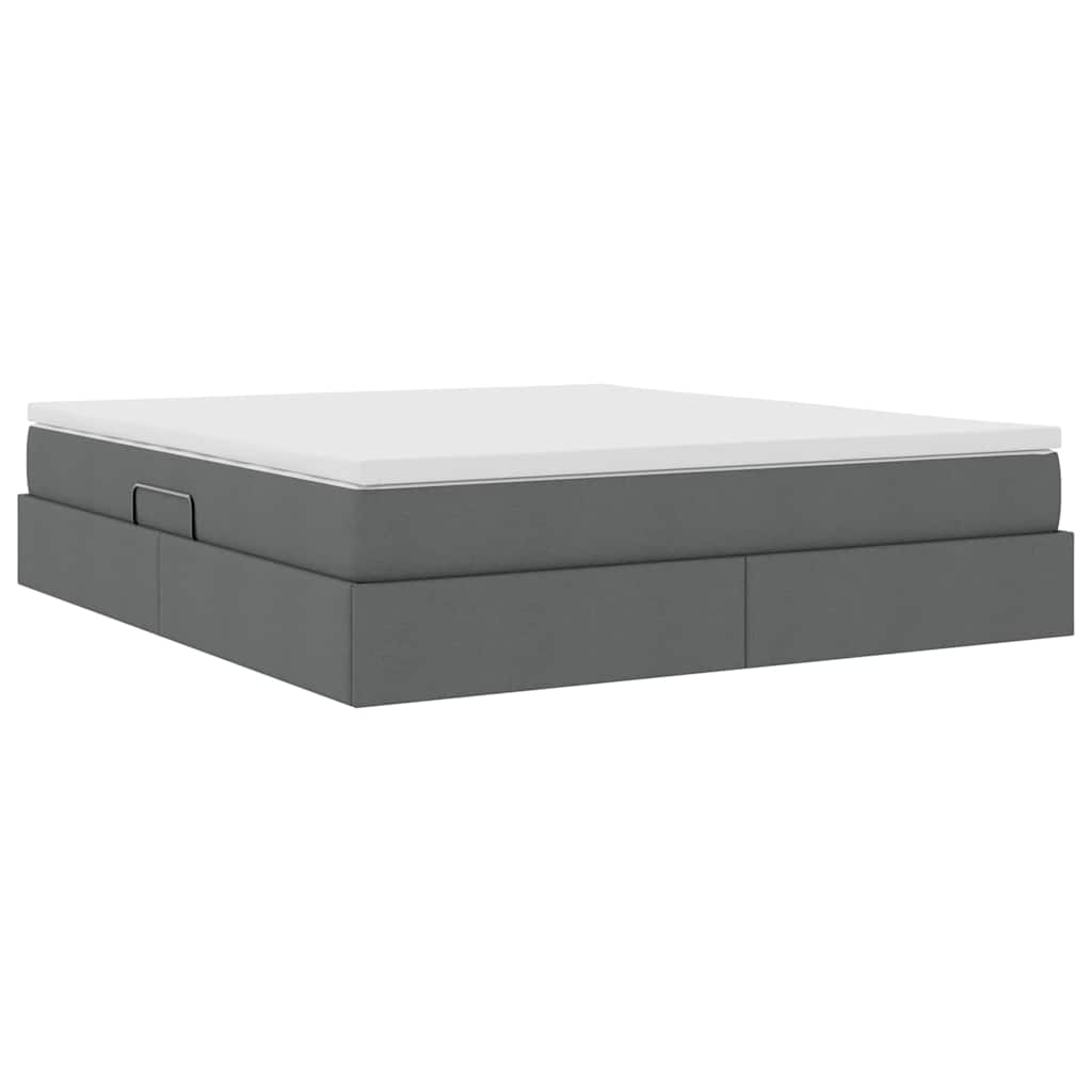 Letto con contenitore e materasso Grigio scuro 180 x 200 cm | homemem39