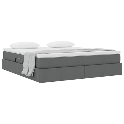 Letto con contenitore e materasso Grigio scuro 180 x 200 cm | homemem39
