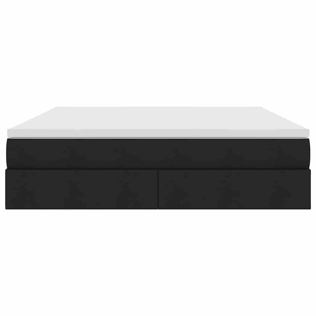Letto con contenitore e materasso Nero 180 x 200 cm Poliestere | homemem39