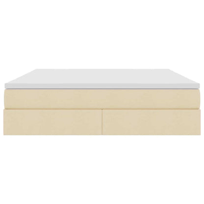 Letto con contenitore e materasso Crema 180 x 200 cm Poliestere | homemem39
