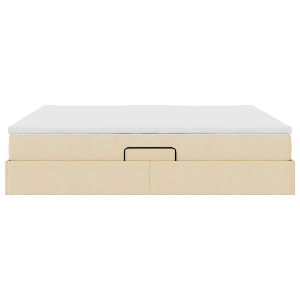 Letto con contenitore e materasso Crema 180 x 200 cm Poliestere | homemem39