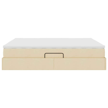 Letto con contenitore e materasso Crema 180 x 200 cm Poliestere | homemem39