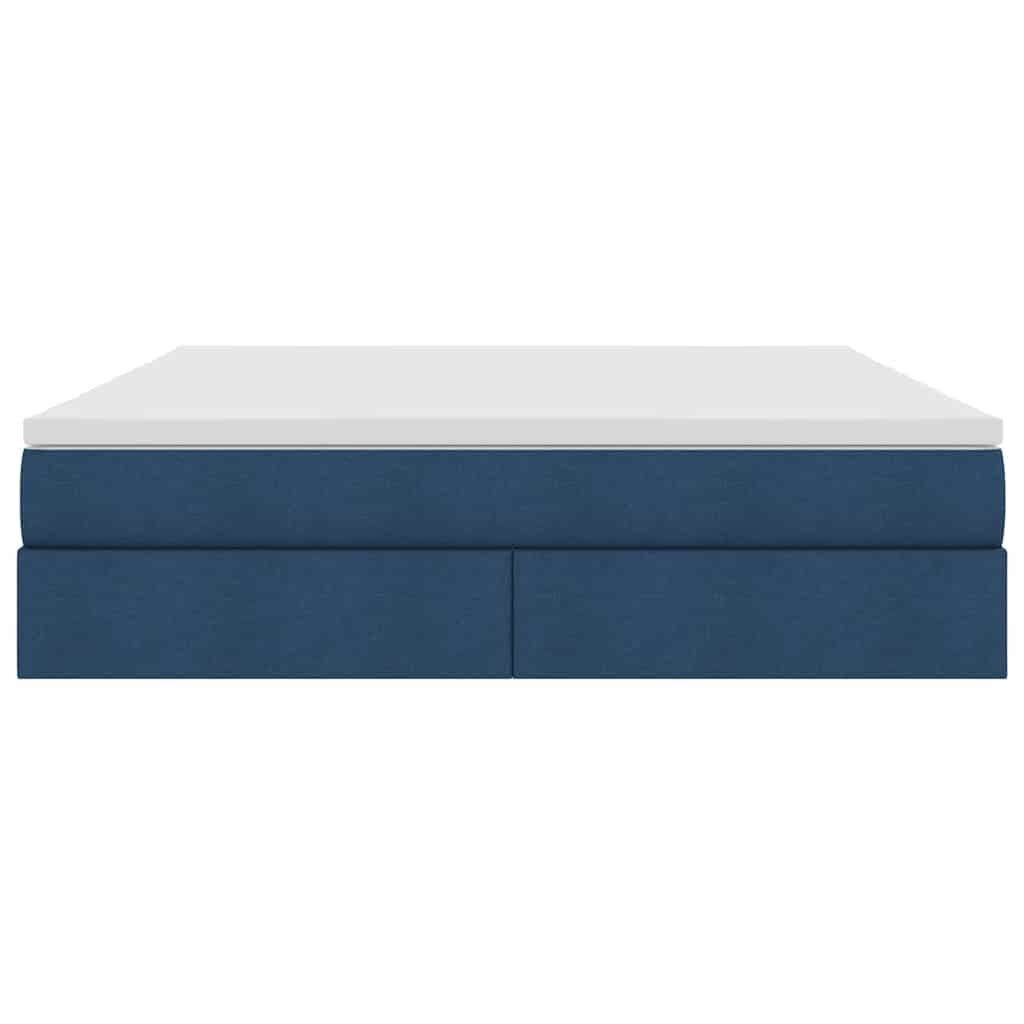 Letto con contenitore e materasso Blu 180 x 200 cm Poliestere | homemem39
