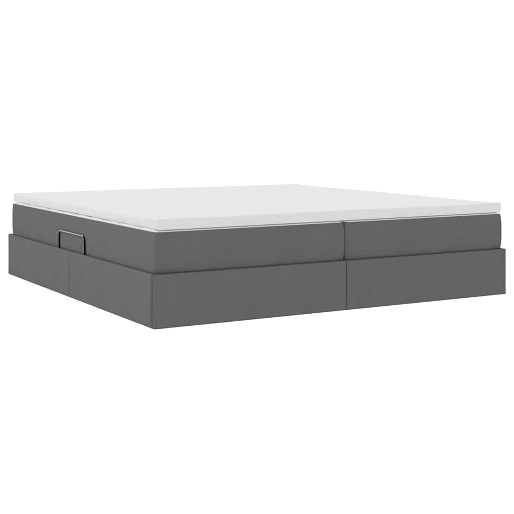 Letto con contenitore e materasso Grigio scuro 200 x 200 cm | homemem39