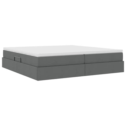 Letto con contenitore e materasso Grigio scuro 200 x 200 cm | homemem39