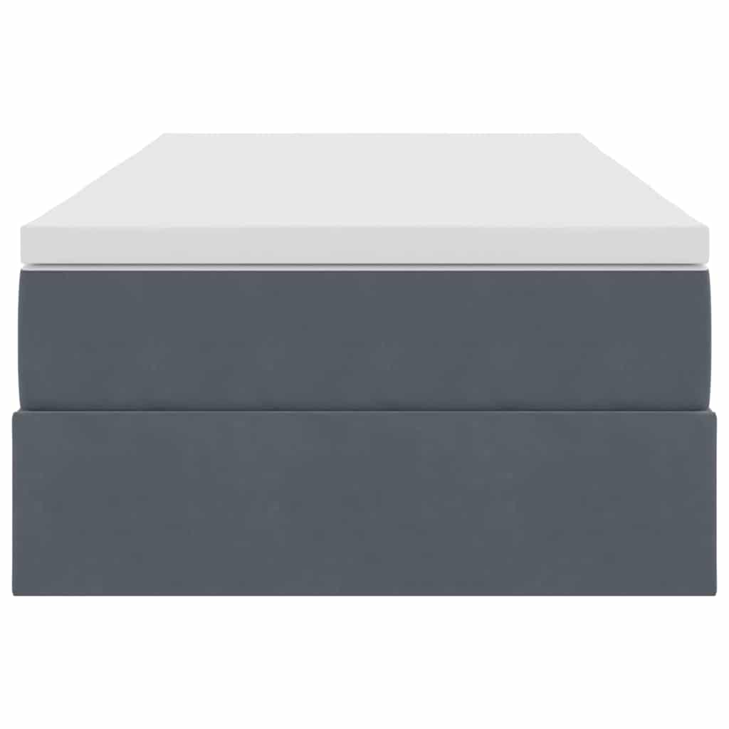 Letto con contenitore e materasso Grigio scuro 90 x 190 cm | homemem39