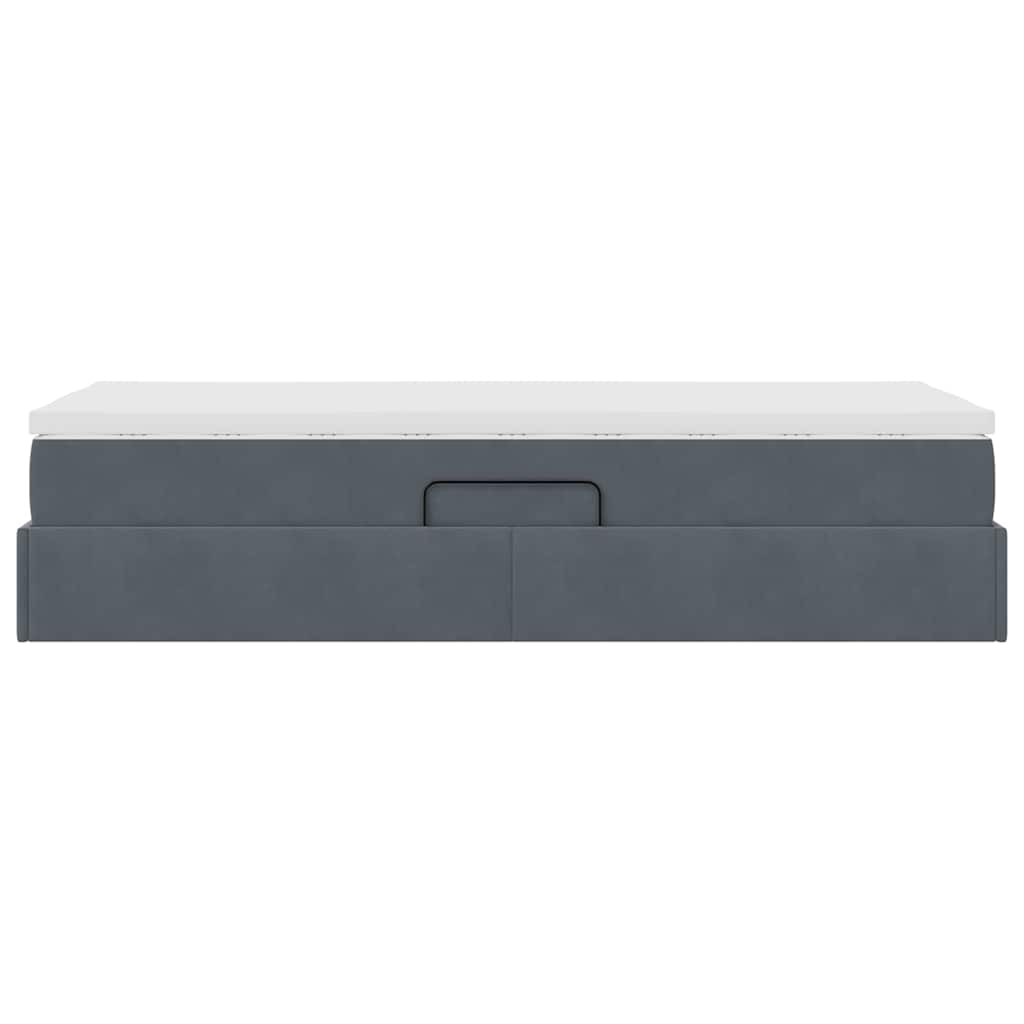 Letto con contenitore e materasso Grigio scuro 90 x 190 cm | homemem39