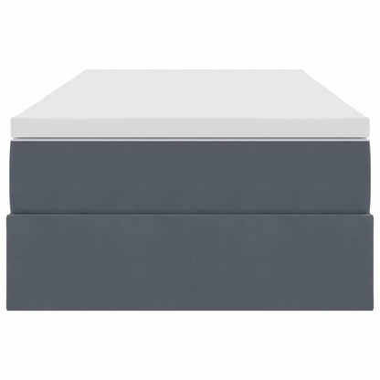 Letto con contenitore e materasso Grigio scuro 90 x 200 cm | homemem39