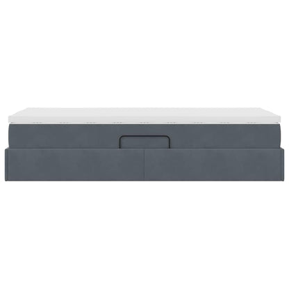Letto con contenitore e materasso Grigio scuro 90 x 200 cm | homemem39