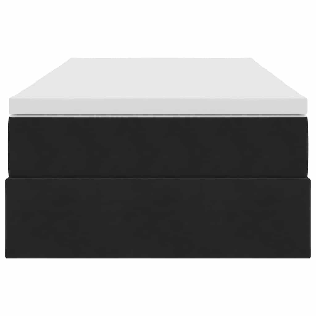 Letto con contenitore e materasso Nero 90 x 200 cm Velluto | homemem39