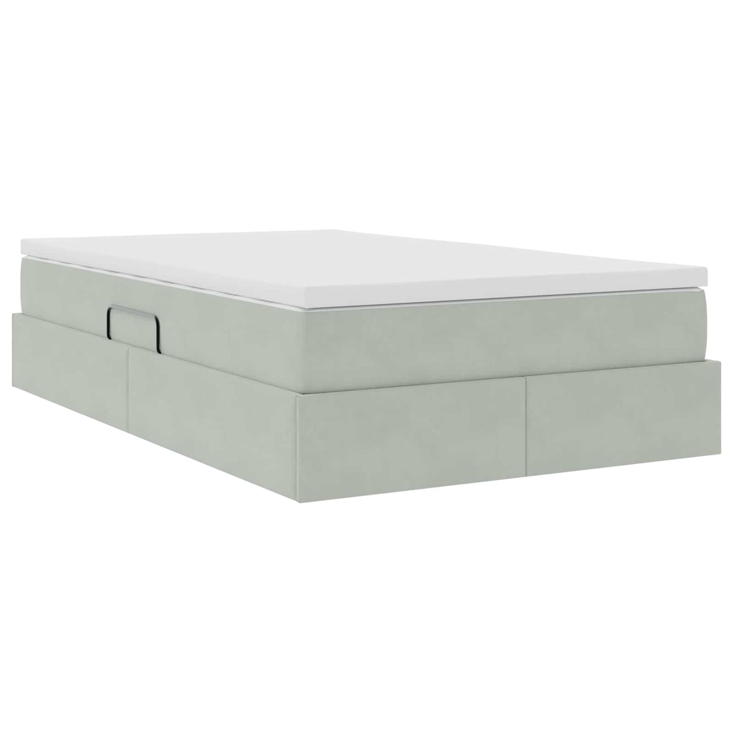 Letto con contenitore e materasso Grigio chiaro 120 x 190 cm | homemem39