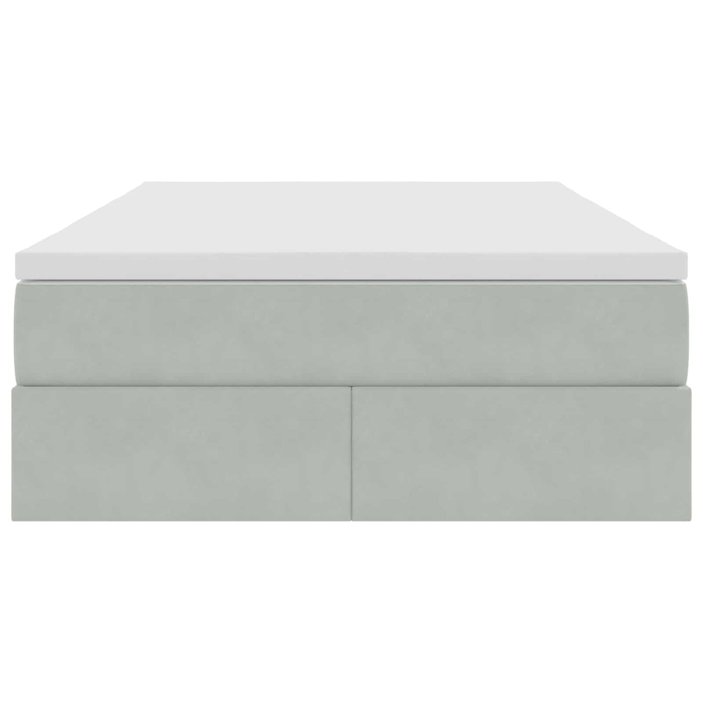 Letto con contenitore e materasso Grigio chiaro 120 x 190 cm | homemem39