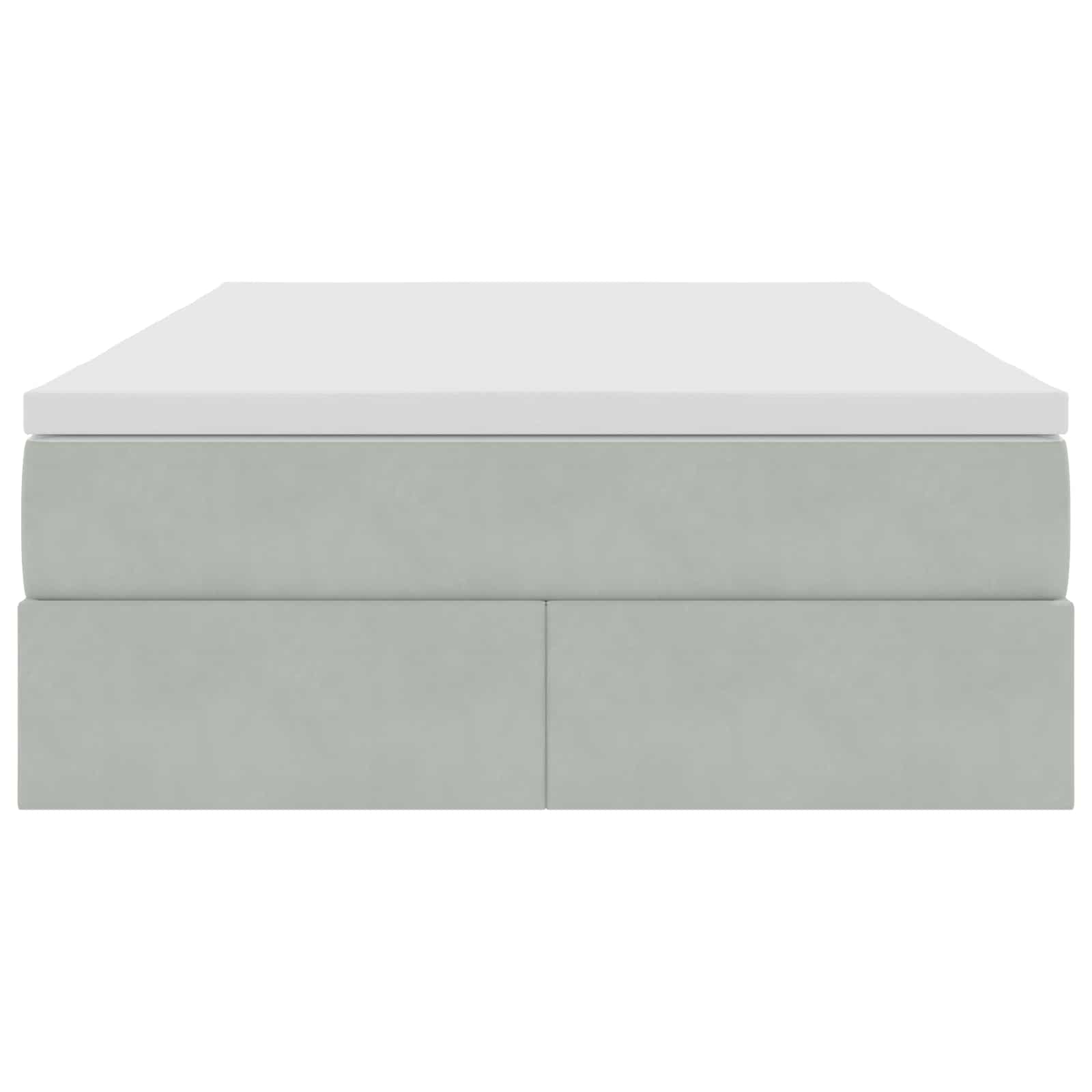 Letto con contenitore e materasso Grigio chiaro 120 x 190 cm | homemem39