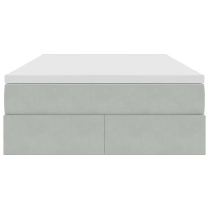 Letto con contenitore e materasso Grigio chiaro 120 x 190 cm | homemem39