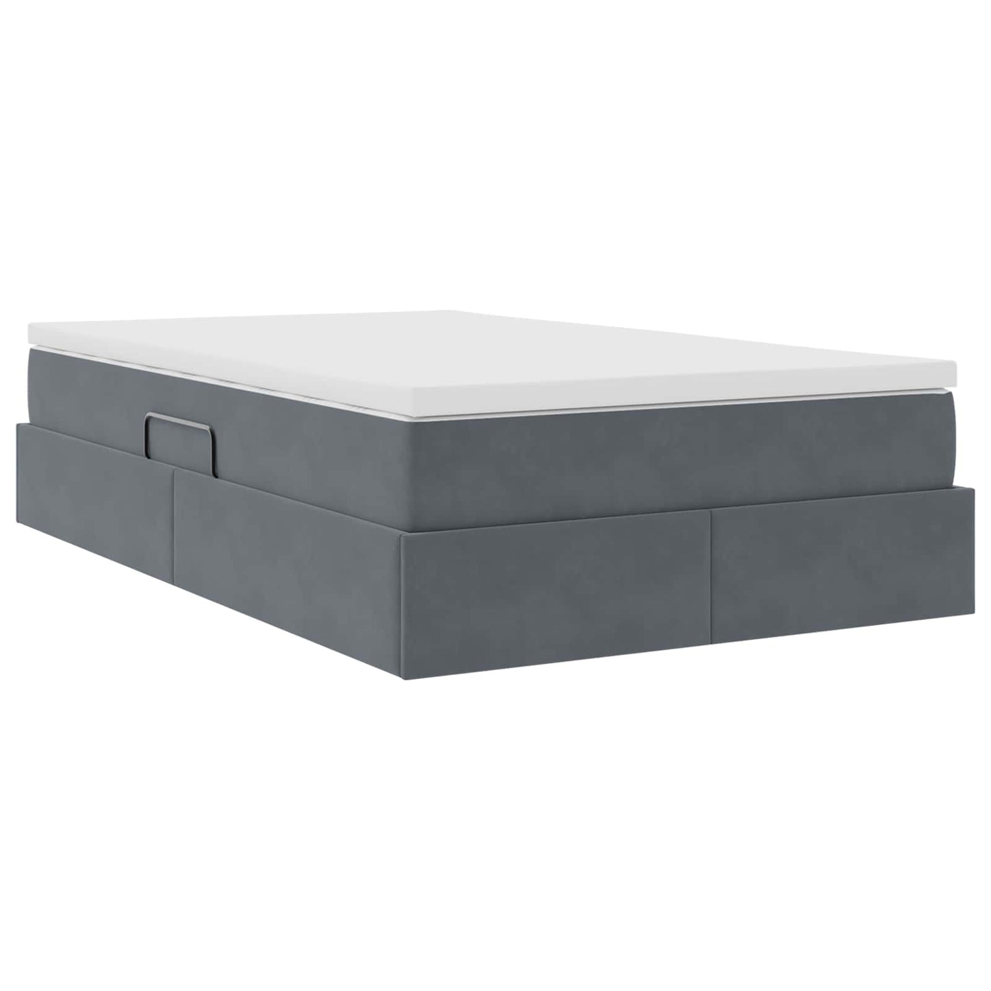 Letto con contenitore e materasso Grigio scuro 120 x 190 cm | homemem39